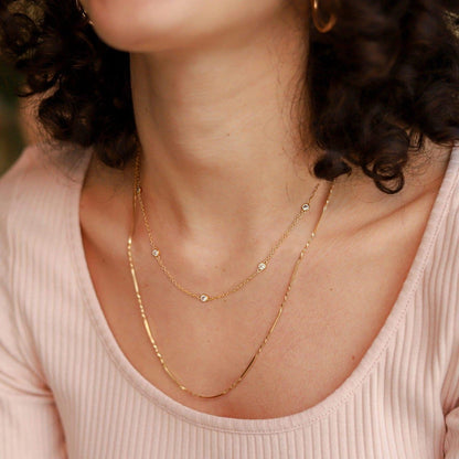 Beautiful 4mm Rhinestone Pendant Necklace