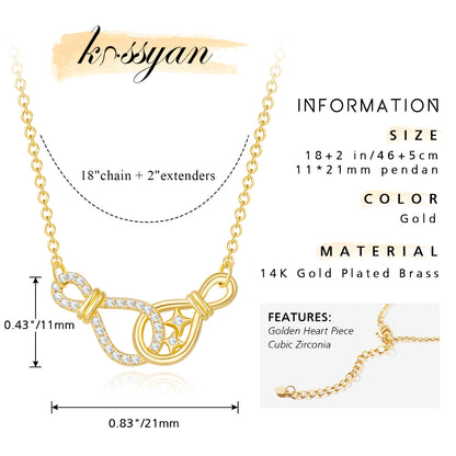 Fashion Chain Double Knot Necklace with Diamonds